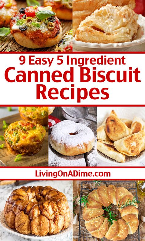 Easy Canned Biscuit Recipes, Easy Mini Pizza Recipe, Bisquit Recipes, Recipe Using Canned Biscuits, Donut Glaze Recipes, Canned Biscuit Recipes, Using Canned Biscuits, Grand Biscuit Recipes, Biscuit Recipes Dinner