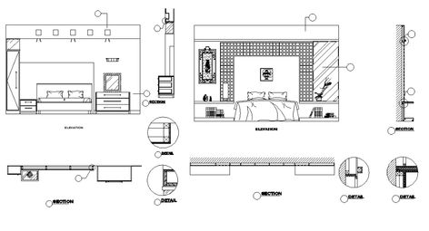 Master bedroom elevation dwg file - Cadbull Bedroom Elevation, Furniture Elevation, Bedroom Section, Bedroom Lamps Design, Elevation Drawing, Bedroom Drawing, Interior Design Renderings, Drawing Interior, Interior Design Drawings