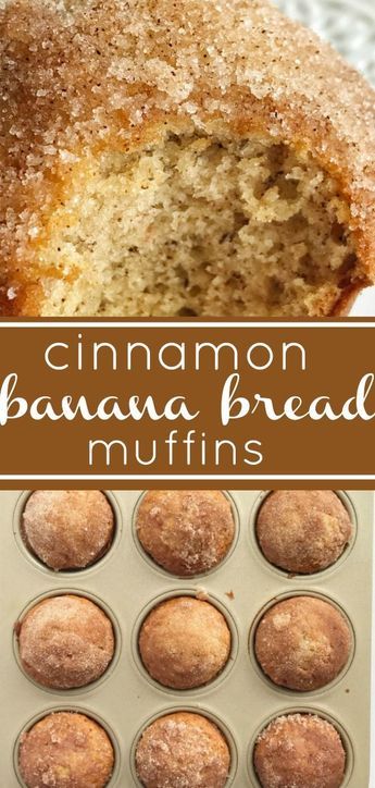 Best Banana Muffin Recipe, Cinnamon Banana Bread, Banana Muffin, Banana Muffin Recipe, Banana Bread Muffins, Bread Muffins, Muffin Recipe, Cinnamon Banana, Banana Recipes