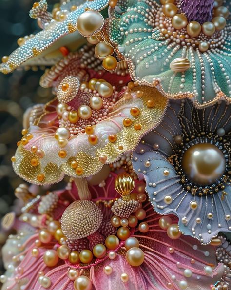 retrospectiva.ai Crystal Food, Jewel Flowers, Couture Flowers, Venetian Costumes, Pisces Fish, Circus Costume, Land Of Oz, Ballet Costumes, Planner Layout