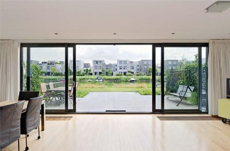 Big Sliding Glass Doors, Patio Windows, Sliding Doors Exterior, Sliding Glass Doors Patio, House Extension Plans, Glass Doors Patio, Aluminium Sliding Doors, Aluminum Door, Door Exterior