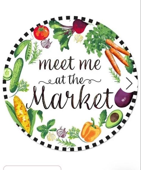 Check out this item in my Etsy shop https://www.etsy.com/listing/1208335053/meet-me-at-the-market-wreath-sign-spring Porch Sign Ideas, Produce Pantry, Market Painting, Country Autumn, Flea Market Ideas, Farmers Market Sign, Etsy Quotes, From Farm To Table, Spring Summer Wreath