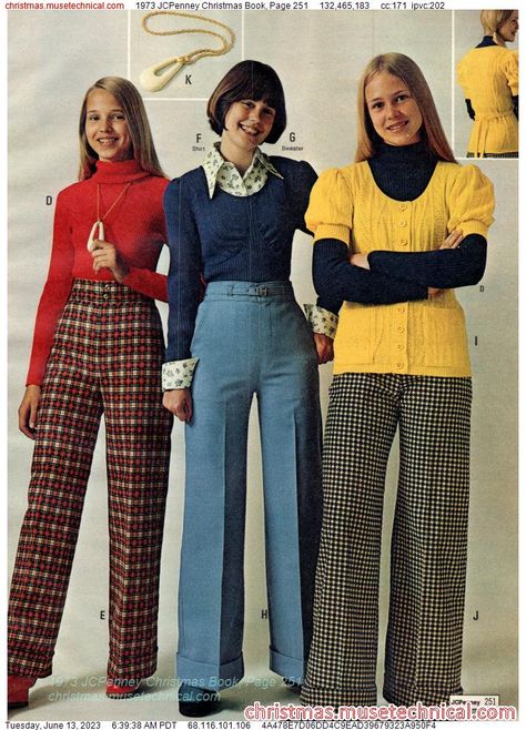 1973 JCPenney Christmas Book, Page 251 - Catalogs & Wishbooks Vintage Jcpenney Catalog, 1970s Fashion Women Outfits, 80's Outfit, 1970s Outfits, 1970s Fashion Women, 70s Women Fashion, 70s Outfit, 70s Inspired Outfits, Fashion Eras