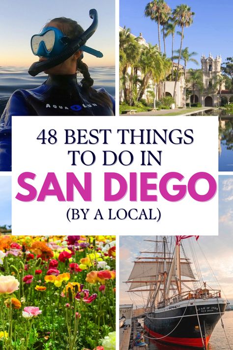 A San Diego local’s guide to the best things to do in the city. Includes the popular attractions, but also hidden gems and stuff only locals know about! San Diego Vacation, Visit San Diego, Yosemite Park, San Diego Travel, Scavenger Hunts, Us Travel Destinations, California Travel Road Trips, San Diego Zoo, Balboa Park