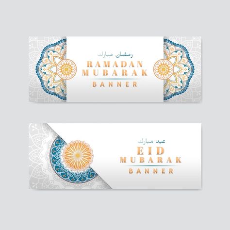 White eid mubarak banner | Free Vector #Freepik #freevector #background #banner #blue-background #islamic Eid Mubarak Banner, Yellow Business Card, Circle Infographic, Islamic Style, Eid Mubarak Card, Rose Gold Wedding Invitations, Eid Card, Islamic Background, Ramadan Crafts