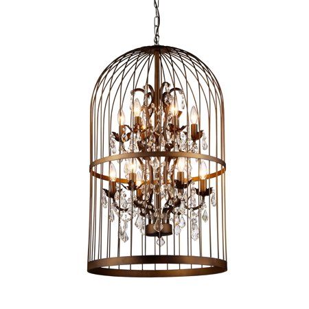 Antique Bronze Chandelier, Birdcage Chandelier, Indoor Chandelier, Gold Ceiling Light, Cage Chandelier, Brass Ceiling Light, Gold Ceiling, Foyer Lighting, Bronze Chandelier