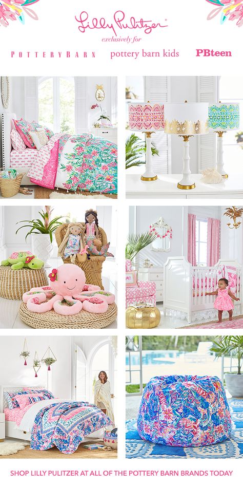 Pottery Barn Lilly Pulitzer Bedroom, Lilly Pulitzer Pottery Barn, Lilly Pulitzer Bedroom Decor, Lilly Pulitzer Wallpaper For Walls, Lilly Pulitzer Inspired Bedroom, Lilly Pulitzer Bedroom Ideas, Lilly Pulitzer Nursery Ideas, Lilly Pulitzer Decor, Lily Pulitzer Aesthetic