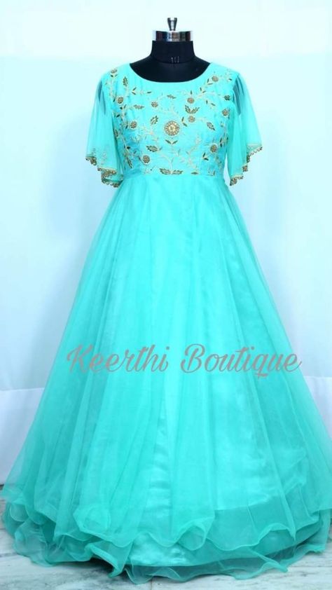 Jorjet Frock Designs Latest, Bell Hands Long Frocks, Jorjet Frock Design, Long Frocks Indian, Lehenga Saree Design, Frock Designs, Long Gown Design, Long Frock, Girls Frock Design