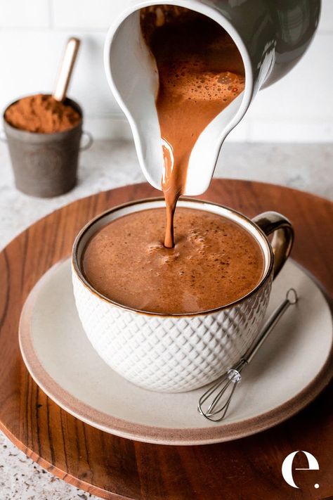 Hot Drinks Aesthetic, Healthy Hot Chocolate Recipe, Autumn Drinks, Turmeric Tea Recipe, Healthy Hot Chocolate, Hot Chocolate Drink, Winter Drink, Hot Chocolate Recipe, Mushroom Coffee