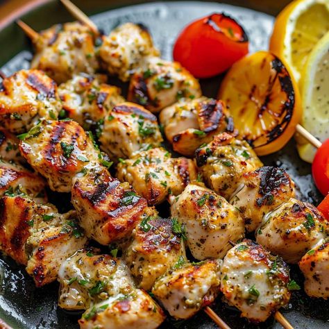 Authentic Greek Chicken Souvlaki Recipe Greek Chicken Souvlaki Recipe, Meals On The Grill, Authentic Greek Chicken, Chicken Souvlaki Recipe, Greek Chicken Skewers, Summertime Meals, Chicken Main Course, Greek Night, Greek Chicken Kabobs