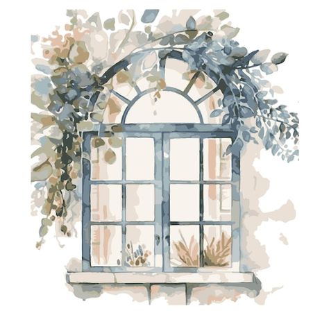 6mayis | Premium Vector #Freepik #vector #window-illustration #illustrations Window Drawings Art, Windows Art Drawing, Aesthetic Window Drawing, Cute Window Drawing, Window Aesthetic Drawing, Window Design Drawing, Window Illustration Drawing, Window Doodle, Windows Illustration