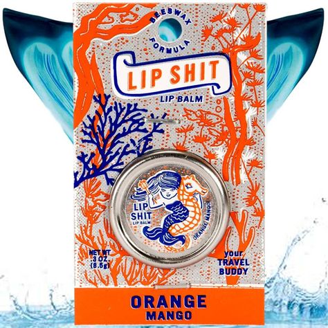 Lip Shit Orange Mango Lip Balm in Unique Gifts By Blue Q Sunburnt Lips, Creative Product Packaging, Strapless Bathing Suit, Love Your Mother, Candy Factory, Nostalgic Candy, Flavored Lip Gloss, Box Creative, Mango Fruit