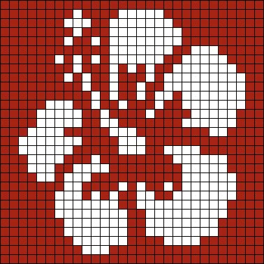 Alpha pattern #42563 | BraceletBook Hawaiian Flower Pattern, Crochet Alpha Patterns Free, Alpha Pattern 32x32, Red Alpha Pattern, Cross Alpha Pattern, Flower Crochet Grid, Cherry Alpha Pattern, Aesthetic Alpha Patterns, Small Crochet Tapestry Pattern