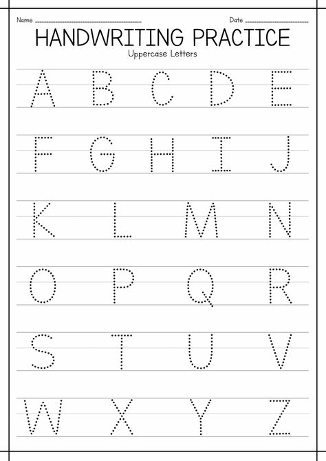 Preschool Traceable Worksheets Free, Letter Tracing Sheets Free Printable, Printing Practice Grade 1, Preschool Letter Writing Practice Sheets, Letter Sheets For Preschool, Trace And Write Alphabet Worksheets, Trace Letters Worksheet, Kindergarten Tracing Printables, Hand Writing For Kids