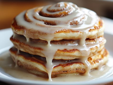 Cinnamon Bun Pancakes Recipe, Vegan Cinnamon Roll Pancakes, White Chocolate Pancakes, Cinnamon Roll Sheet Pan Pancakes, Cinamoroll Pancakes, Cinnamoroll Pancake, Cinnabon Pancakes, Cinnamon Roll Pancakes Easy, Cinnamon Pancake Recipe