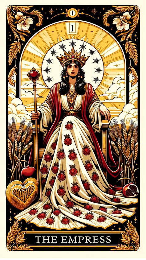 #The_Empress_Tarot_Wallpaper #Tarot_Aesthetic_Wallpaper #Mother_Archetype #Tarot_Card_Artwork The Empress Tarot Wallpaper, The Empress Tarot, Empress Tarot Card, Free Tarot Cards, Tarot Card Readings, Empress Tarot, Tarot Significado, Online Tarot, Free Tarot