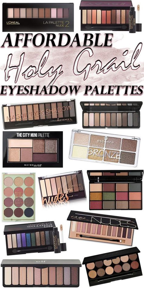 Must-have AFFORDABLE eyeshadow palettes that you NEED in your stash - blogger makeup faves! Affordable Eyeshadow Palettes, Matte Make Up, Drugstore Eyeshadow, Best Eyeshadow Palette, Eyeshadow Tips, Makeup Tip, Best Drugstore Makeup, Beginner Makeup, Best Eyeshadow