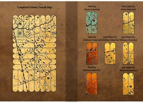 All of the Grimm keys combined to make the complete map. Halloween Garden Party, Grimm Tattoo, Grimm Book, Grimm Wesen, Tattoo Map, Nbc Grimm, Tattoo Tv Shows, Grimm Series, Its A 10