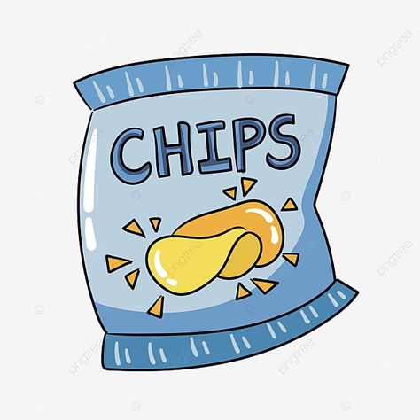 Chip Bag Drawing, Chip Rapper, Chip Drawing, Chips Cartoon, Chips Drawing, Snack Cartoon, Uni Moodboard, Potato Chips Packaging, Chips Packaging