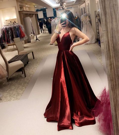 Burgundy prom dress mermaid