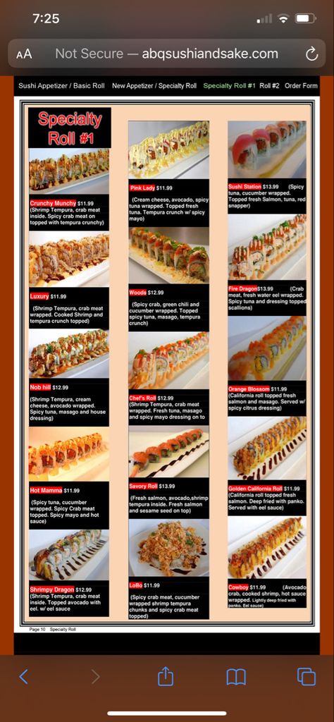 Spicy Crab Sushi Roll, Sushi Roll Menu, Types Of Sushi Rolls, Crab Sushi, Sushi Roll Recipes, Avocado Wrap, Spicy Crab, Types Of Sushi, Sushi At Home