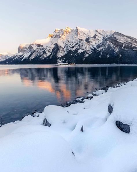 Fairmont Banff Springs on Instagram: “Another glistening sunset over Lake Minnewanka 💫 📷 @simonennalsphotography #MyBanff #BanffSprings #SecretSeason” Sunset Over Lake, Fairmont Banff Springs, Fairmont Banff, Inspirational Pics, Banff Canada, White Blanket, Adventure Is Out There, Nature Adventure, Nature Backgrounds