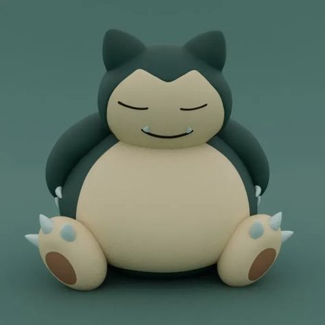 Snorlax - Pokemon | 3D models download | Creality Cloud Snorlax Clay Art, Snorlax Clay, Clay Pokemon, Snorlax Pokemon, Pokemon Snorlax, Clay Model, No Support, 3d Printer Projects, Clay Ideas