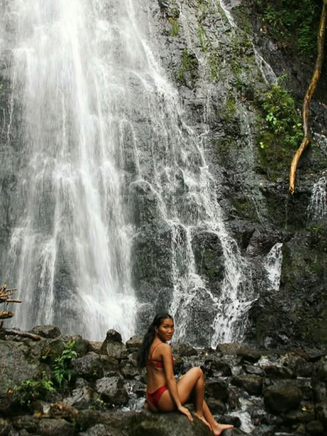 Lulumahu Falls Oahu, Moana Falls Oahu, College In Hawaii, Solo Summer, Waterfall Photos, Waimea Falls, Hawaii Pics, Becoming My Best Self, Hawaii Vibes