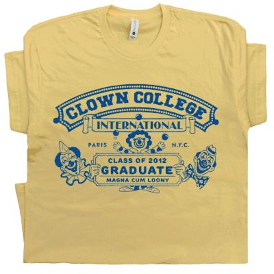 Clown College T Shirt | Ringling Brothers Circus T Shirt | Vintage Circus T Shirt Clown College, Clown Shirt, Juggling Balls, Circus Shirts, College Shirt, Silly Shirt, Clowns Funny, Mask Cute, Vintage Clown