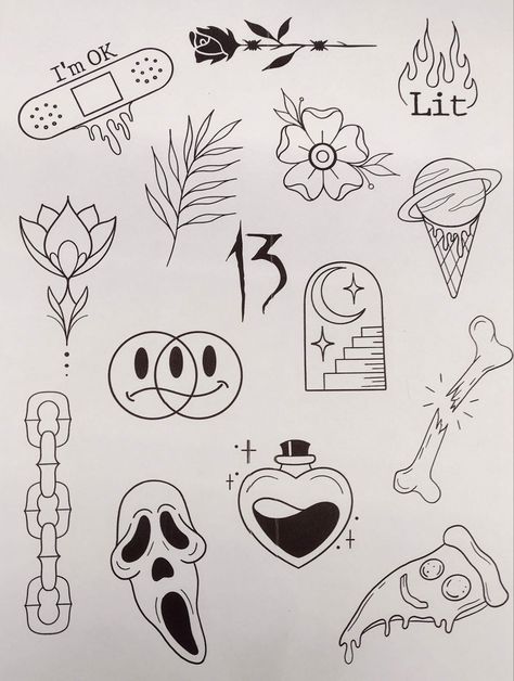 Flower Ideas For Tattoos, Finger Tat Stencils, Easy Tattoo Ideas For Beginners, Ignorant Tattoo Ideas, Tato Realis, Snowman Tattoo, Crystal Wrapping, Halloween Tattoo Flash, Ignorant Tattoo