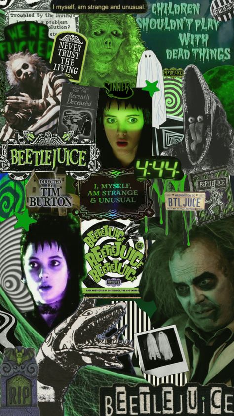 #beetlejuice #lydiadeetz #timburton #halloween #halloweenaesthetic #movies #lockscreen #wallpaper #spookyseason #beetlejuicemovie #dead #green #greenaesthetic #fyp #horror #film #halloweenaesthetic Beetlejuice Wallpaper Aesthetic, Horror Lockscreen, Beetlejuice Wallpaper, A Nightmare Before Christmas, Beast Movie, Grunge Wallpaper, Beetlejuice Movie, Never Trust The Living, Beauty And The Beast Movie