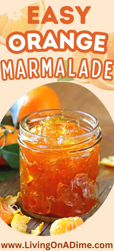 This quick and easy homemade orange marmalade recipe is a great way to make fresh and delicious orange marmalade jam. It's a great way to use extra oranges! Marmalade Jam Recipes, Recipes Using Mandarins, Orange Preserves Recipe, Spiced Orange Jam, Cuties Oranges Recipes, How To Make Marmalade Jam, Satsuma Marmalade Recipes, How To Make Marmalade, Naval Orange Recipes