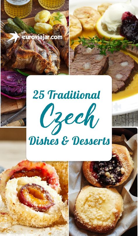 Czech Food Traditional, Czech Food Recipes Traditional, Slavic Desserts, Czech Republic Food Recipes, Czech Dessert Recipes, Traditional European Food, Czechia Recipes, Czech Recipes Dinners, Czech Desserts Traditional