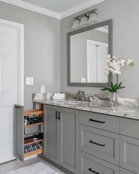 Light gray cabinets