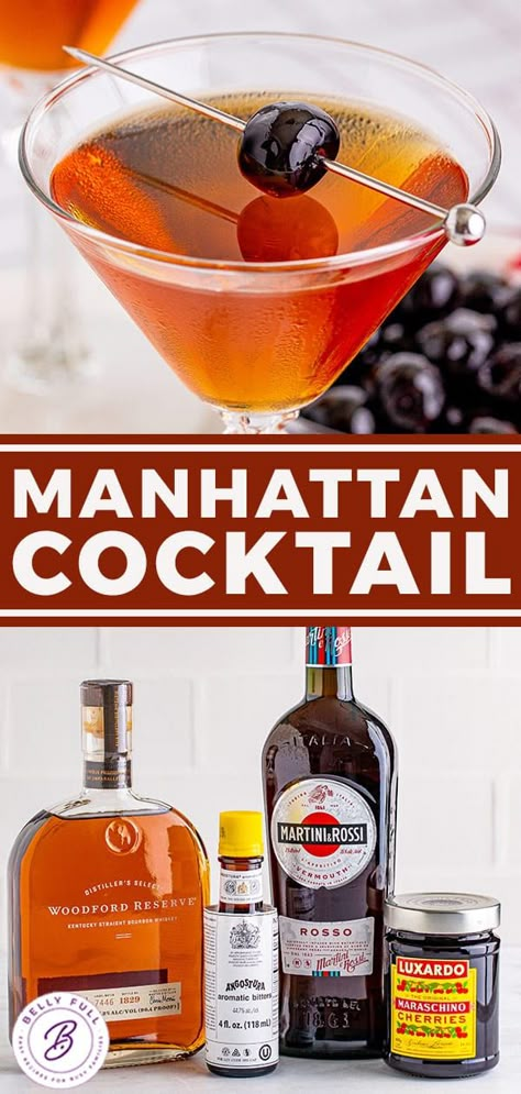 Classic Manhattan Cocktail Recipe, Easy Manhattan Cocktail, Best Manhattan Cocktail, Midnight Manhattan Cocktail, How To Make A Manhattan, How To Make A Manhattan Cocktail, Manhattan Drink Recipe, Maple Manhattan Recipe, Manhatten Cocktail Recipes