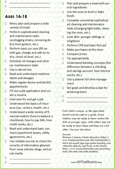 Life Skills For Teens Free Printable, Life Skills By Age, Life Skills For Adults, Life Skills Checklist, Skills By Age, Thought Organizer, Life Skills For Teens, Life Skills For Children, Skills Quote