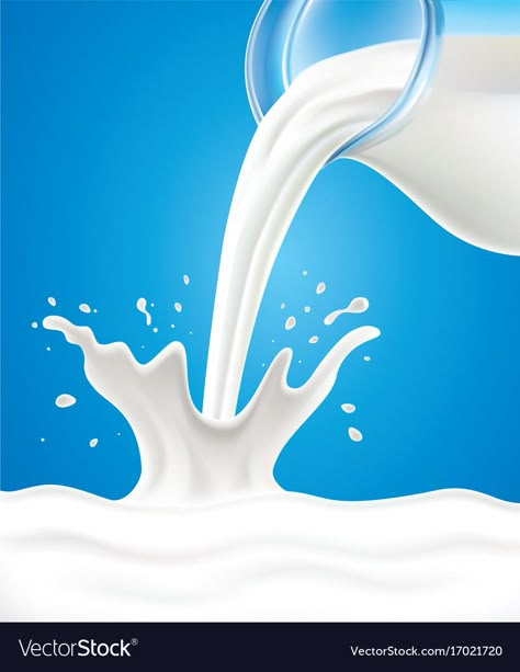 Milk Pouring, Milk Illustration, Milk Drawing, Colorful Office Design, Milk Package, Bottle Vector, Milk Art, Food Logo Design Inspiration, Milk Splash