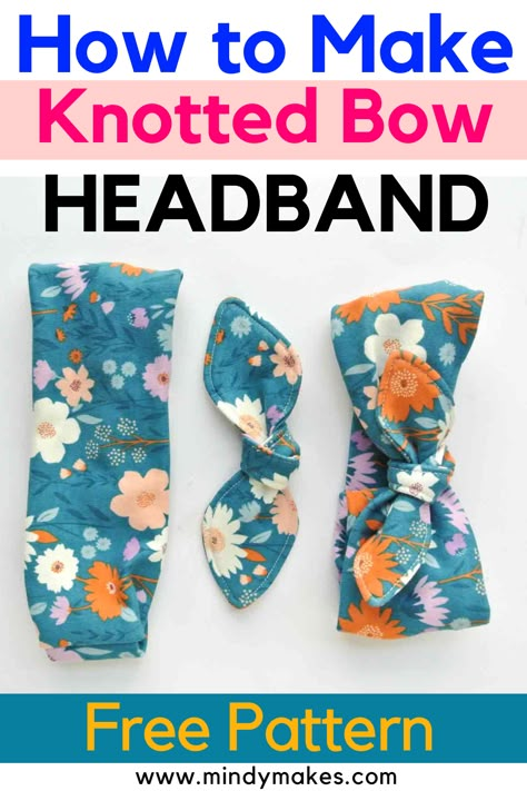 Elastic Headband Pattern, Stretch Headband Pattern, Stretchy Headbands Diy, Diy Newborn Headbands, Girls Headbands Diy, Sew Headband, Baby Headbands Diy, Baby Headband Pattern, Fabric Headband Tutorial