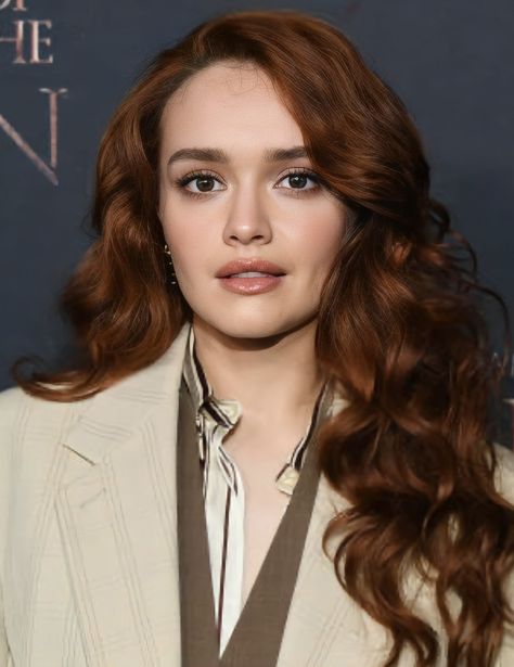 Brunette Auburn Hair, Deep Auburn Hair, Brown Auburn Hair, Dark Auburn Hair, Dark Eyebrows, Olivia Cooke, Ginger Hair Color, Hair Color Auburn, Auburn Hair