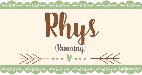 Rhys - Meaning of name Rhys at BabyNames.com Name Meaning, Too Soon, Names With Meaning, Boy Names, My Kids, Baby Names, One Day, How To Find Out, Meant To Be