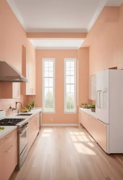 Embrace 2024's Neighborly Peach Paint: Elevate Your Kitchen Elegance - West Pear Interiors