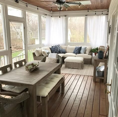 Screened Porch Designs, 4 Season Room, Sunroom Furniture, 3 Season Room, Sunroom Decorating, Sunroom Designs, Sunroom Ideas, Florida Room, Porch Furniture