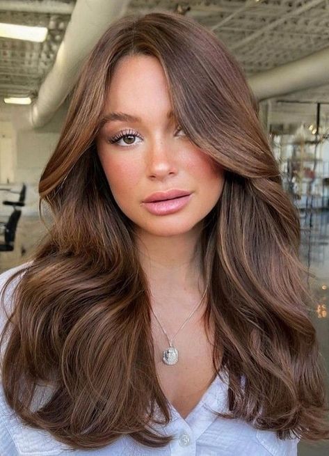 Latte Hair Color, Light Brown Hair Styles, Latte Hair, Light Brown Hair Shades, Brown Hair Styles, Brown Balayage Hair, Chocolate Brown Hair Color Ideas, Light Brown Hair Color, Light Brunette Hair