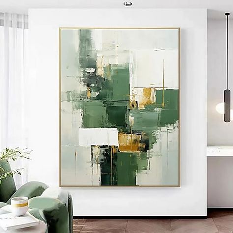 Green Abstract Painting, Painting Textured Walls, Wabi Sabi Wall Art, Grand Art Mural, Green Paintings, Art Texture, Art Green, Green Abstract, Green Wall Art