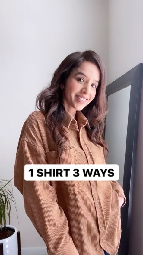 mishamomin on Instagram: 1 SHIRT 3 WAYS A corduroy shirt is a piece that can be styled all year long. Here I show you 3 ways 🍂 Look 1 - Just wear it as is with… Cord Shirt Outfit, Oversized Corduroy Shirt Outfit, Courdory Shirt Outfit, Corduroy Shirt Outfit Women, Corduroy Shirt Outfit, Camel Shirt, Outfit Oversize, Corduroy Shirt, Fall Days