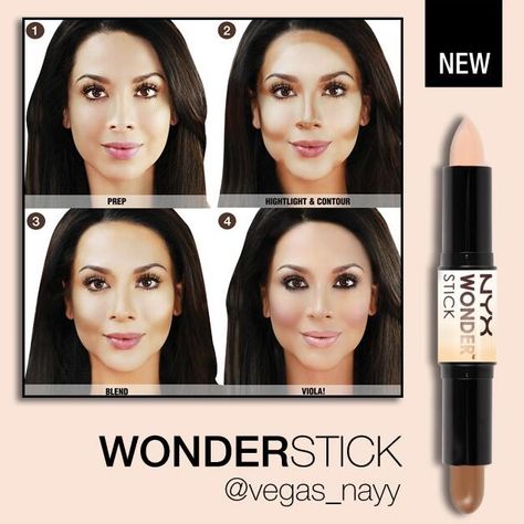 High Cheekbones Makeup, Wide Cheekbones, Nyx Contour Stick, Cheekbones Makeup, Long Chin, Nyx Wonder Stick, Nyx Contour, Big Cheeks, Amazing Wedding Makeup