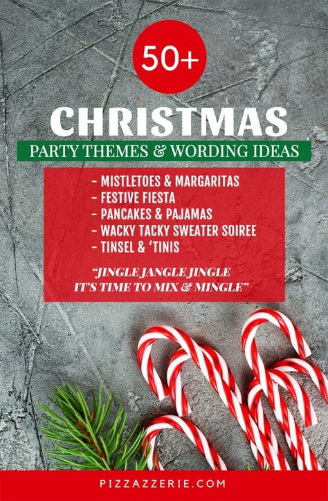 Christmas Party Names Theme Ideas Christmas Party Themes For Adults, Christmas Party Invitation Wording, Christmas Party Ideas For Teens, Christmas Party Costume, Adult Christmas Party, Company Christmas Party, Cocktail Party Outfit, Holiday Party Themes, Work Christmas Party