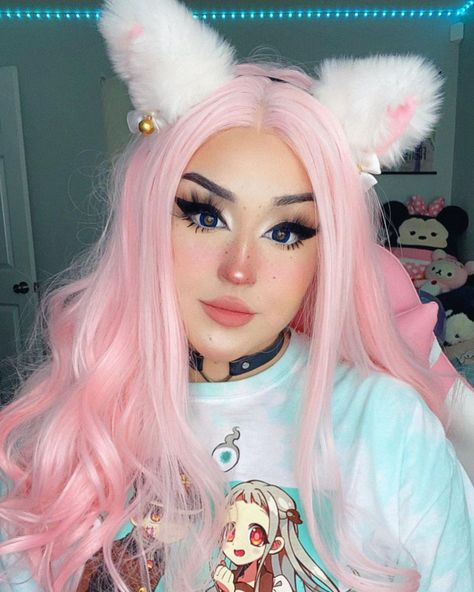 Onigiri Nana Makeup, Onigiri Nana, Halloween Makeup Pretty, Some Makeup, Makeup Help, Makeup Stuff, E Girl, Girls Makeup, Gamer Girl