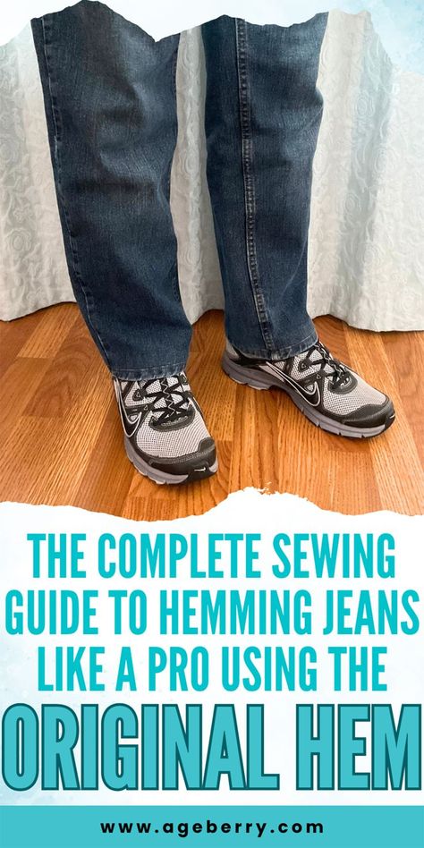 How To Hem Blue Jeans Sewing Machines, Hemming Jeans With Original Hem By Hand, Easy Hem Jeans, Hem Jeans With Original Hem Tutorials, How To Hem Blue Jeans, Hemming Flared Jeans With Original Hem, Shorting Jeans, How To Hem Jeans By Hand, Hemming Jeans With Original Hem Video