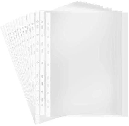 AmazonSmile : 100 Sheet Protectors,11 Hole A4 Clear Loose Leaf File Sheet Protectors(3C) : Office Products Sheet Protector, Sheet Protectors, School Paper, Work Essentials, School Accessories, Junior Year, School Essentials, Losing A Dog, School Stationery